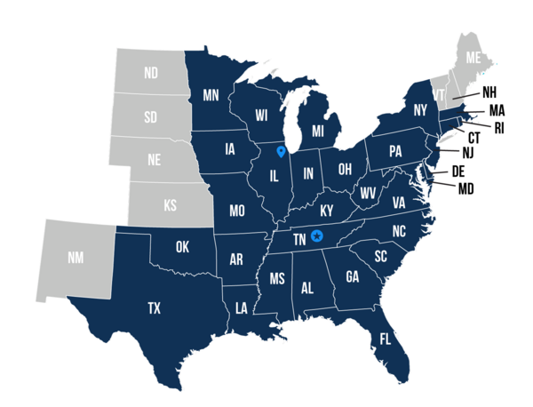 service area map